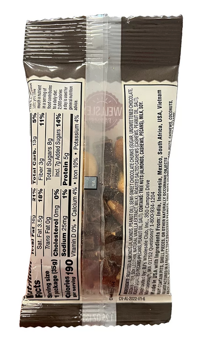 Wellsley Farms Nuts & Dark Chocolate Trail Mix, 16 x 1.25 oz