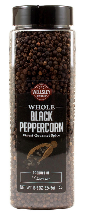 Wellsley Farms Whole Black Peppercorns, 18.5 oz