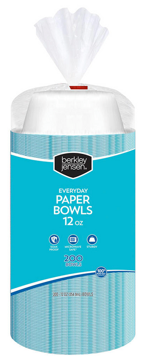 Berkley Jensen Everyday 12 oz Paper Bowls , 200 ct