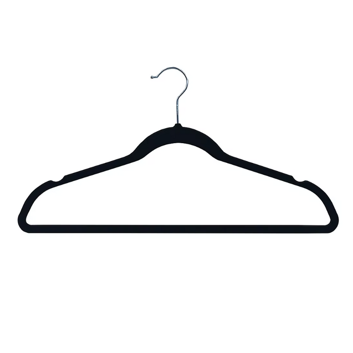 BJ Rubberized Hangers Black, 35 CT