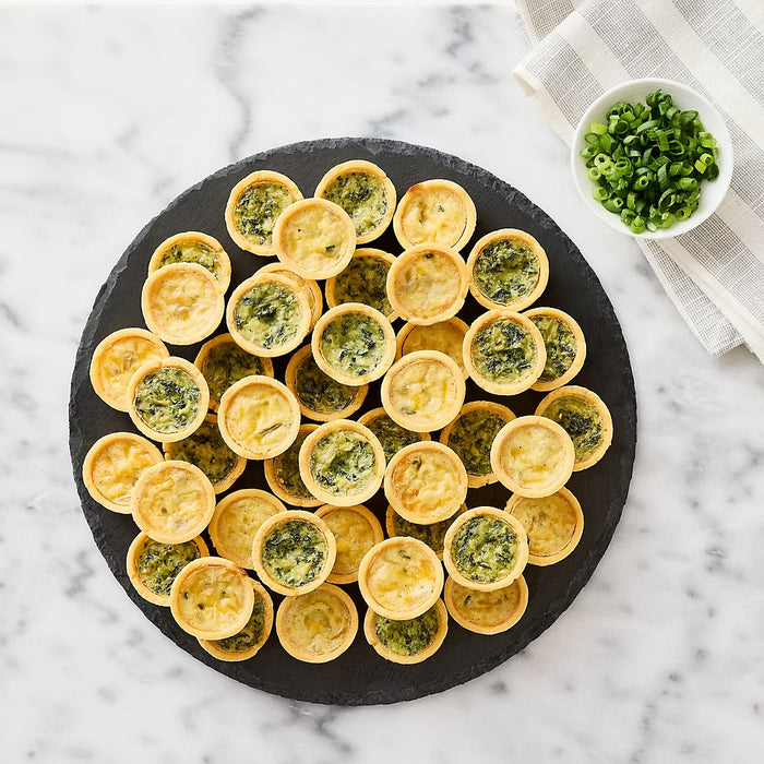 Wellsley Farms Assorted Mini Quiche - Spinach & Swiss, Three-Cheese, 48 ct