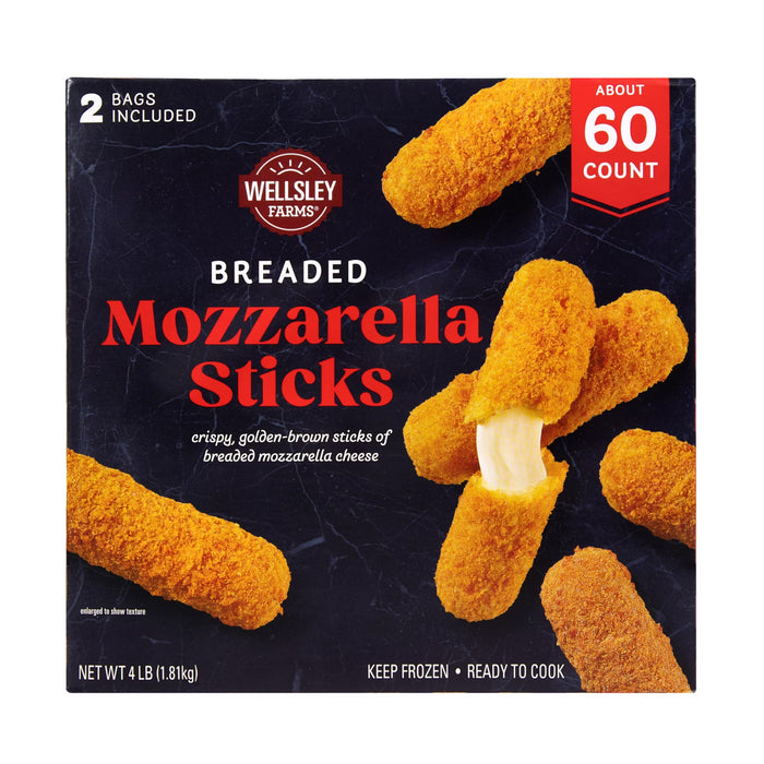 Wellsley Farms Mozzarella Sticks, 60 Pieces, 4 lbs