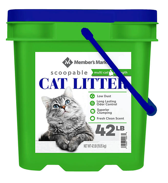 Member's Mark Scoopable Cat Litter , 42 lbs —