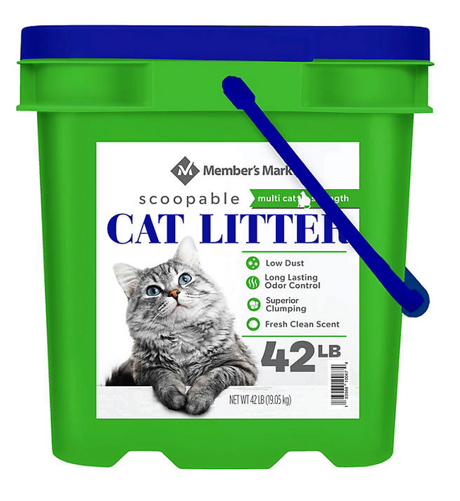 Member's Mark Scoopable Cat Litter , 42 lbs —