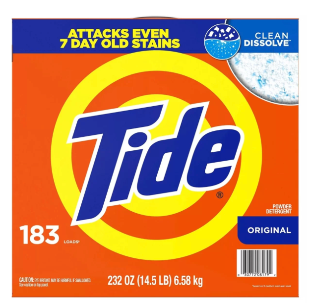 Tide HE Ultra Powder Laundry Detergent, Original, 183 Loads , 232 oz