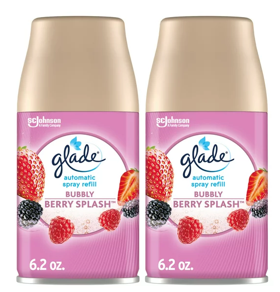 Glade Automatic Spray Refill, Air Freshener, Bubbly Berry Splash, 2 Re