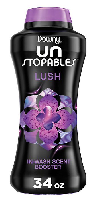 Downy Unstopables In-Wash Scent Booster Beads, Lush Scent, 34 oz