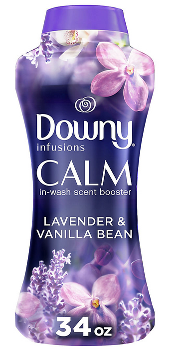 Downy Infusions Calm In Wash Scent Booster Beads, Lavender & Vanilla Bean Scent, 34 oz