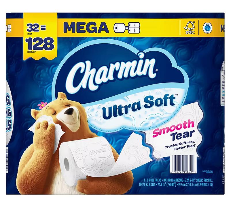 Charmin Ultra Soft Toilet Paper, 32 Mega Rolls, 32 ct