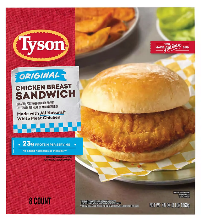 Tyson Chicken Breast Sandwiches, 8 ct