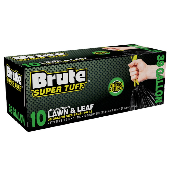 Brute Lawn N Leaf Trash Bag, 10 X 39 GL