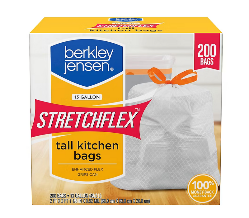 Bj Stretchflex Tall Kitchen Bag, 200 X 13 GL
