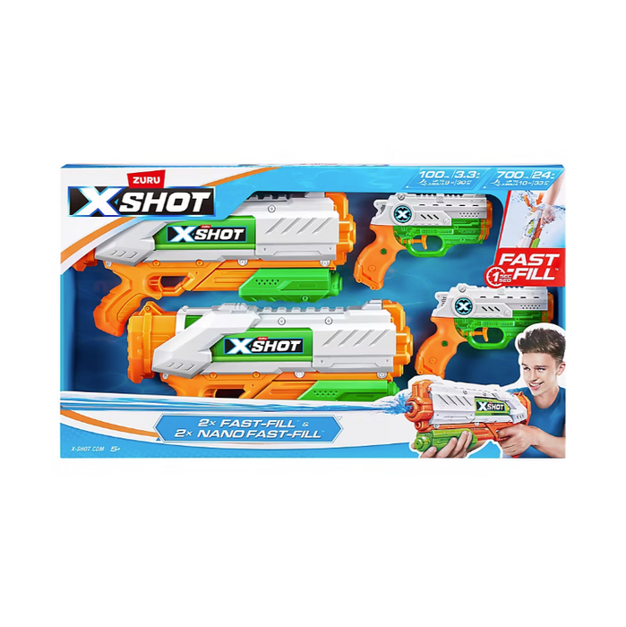 Xshot Nano Water Fast Fill & Medium, SET OF 4