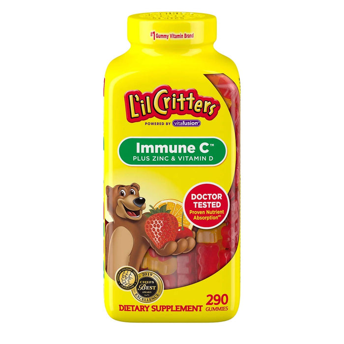 L'Il Critters Immune C W/ Zinc & Vitamin D, 290 GUMMIES