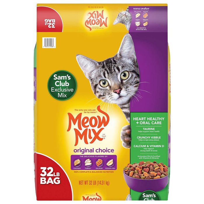 Meow Mix Original Choice Dry Cat Food, 32 LB