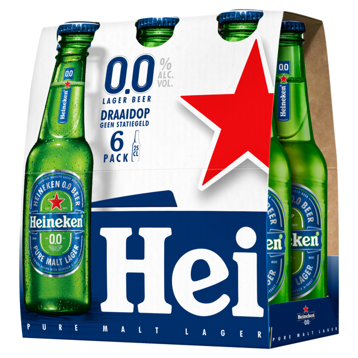 Heineken 0.0 Alcohol-Free Beer, 6 x 25 cl