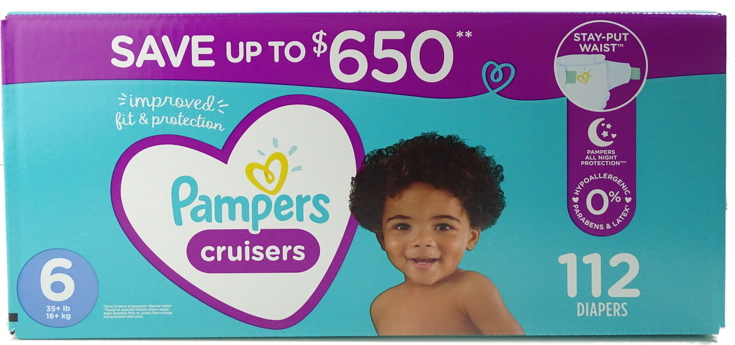 Pampers Cruisers Size 6, 112 ct