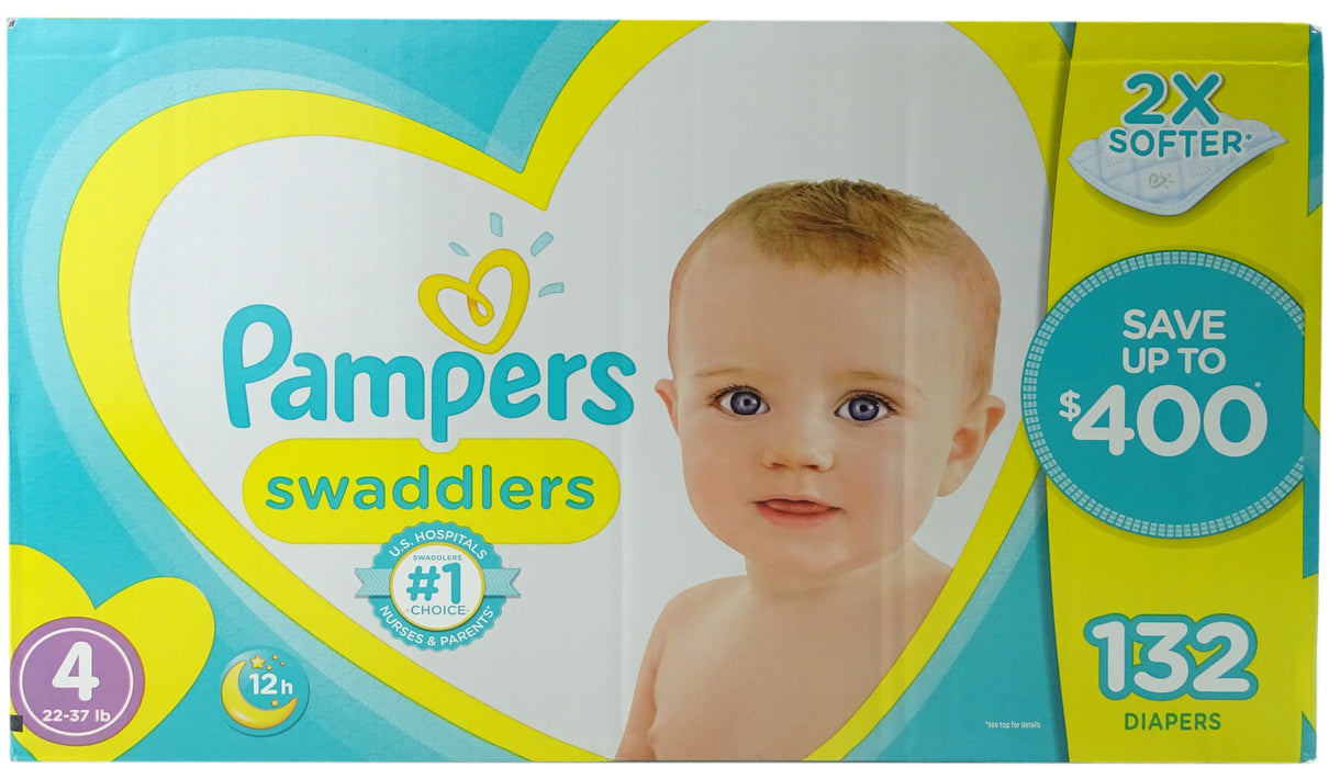 Pampers Swaddlers Diapers Size 4, 132 ct
