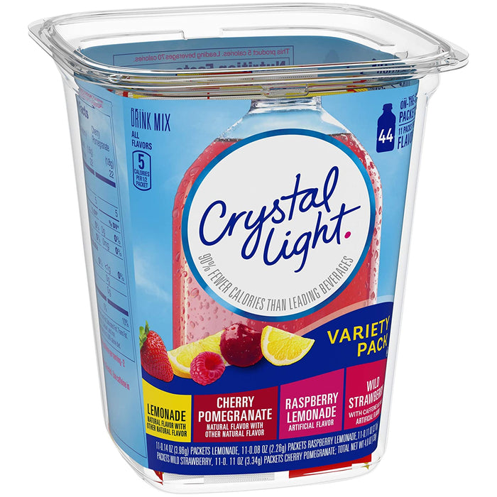 Crystal Light Variety Pack Drink Mix Packets 44 ct