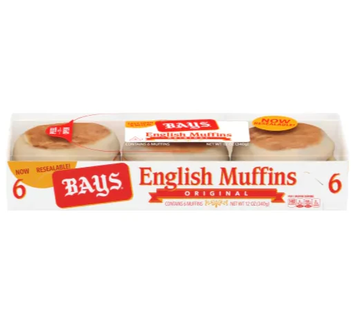 Bays Original English Muffins, 6 ct