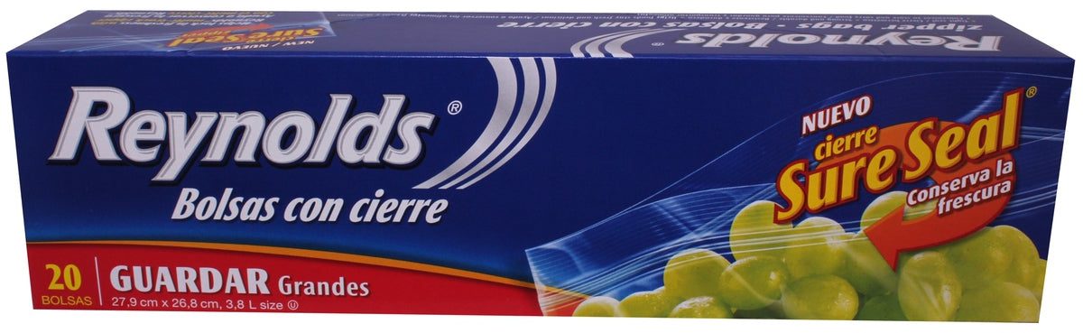 Reynolds Sure Seal Large Ziploc Bags, 20 ct
