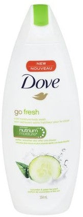 Dove Go Fresh Cool Moisture Body Wash, Cucumber & Green Tea, 12 oz