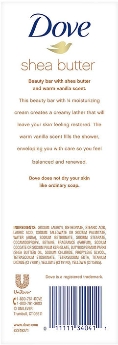 Dove Purely Pampering Shea Butter Bar Soaps, Value Pack, 16 ct