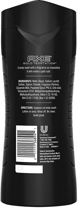 Axe Gold Temptation Clean + Relaxed Male Body Wash, 16 oz