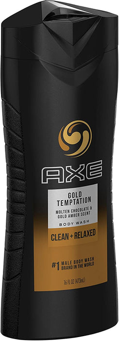 Axe Gold Temptation Clean + Relaxed Male Body Wash, 16 oz