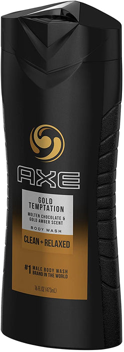 Axe Gold Temptation Clean + Relaxed Male Body Wash, 16 oz