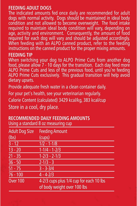 Purina Alpo Prime Cuts Dry Dog Food Value Pack, Savory Beef, 52 lbs