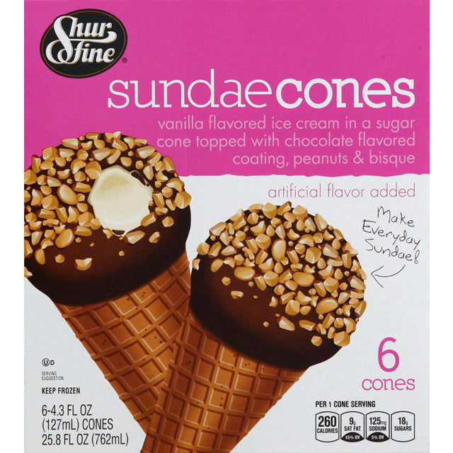 ShurFine Sundae Cones, 6 ct