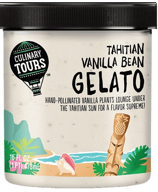 Culinary Tours Tahitian Vanilla Bean Gelato Ice Cream, 16 oz