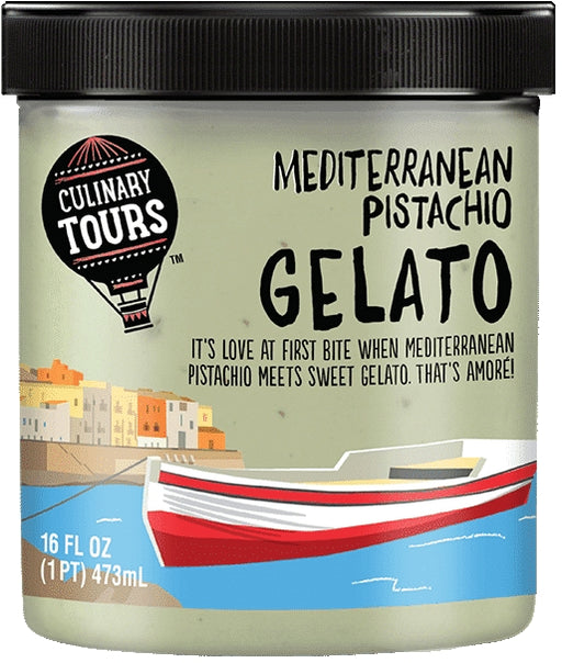 Culinary Tours Mediterranean Pistachio Gelato Ice Cream, 16 oz