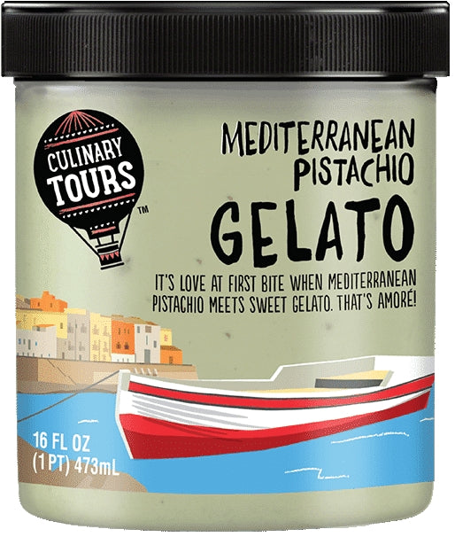 Culinary Tours Mediterranean Pistachio Gelato Ice Cream, 16 oz