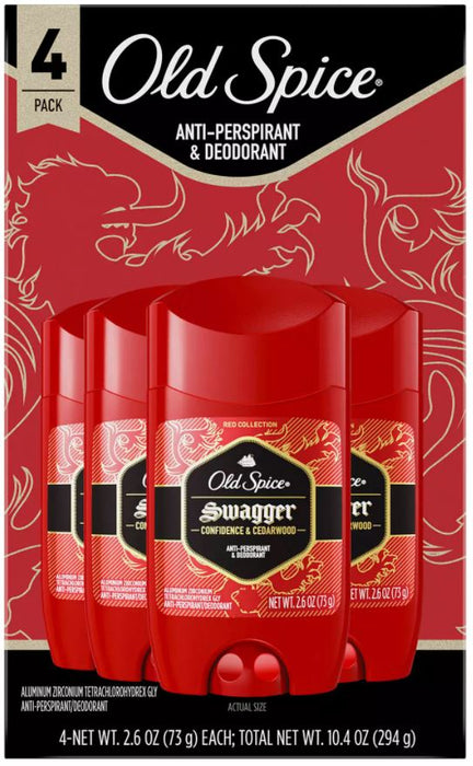 Old Spice Swagger Anti-perspirant & Deodorant Sticks, Value Pack , 4 x 2.6 oz