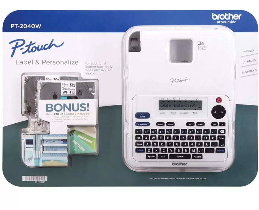 Brother PT-2040W P-Touch Home & Office Label Maker , 1 pc