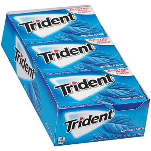 Trident Original Sugar Free Gum Value Pack, 12 x 14 ct