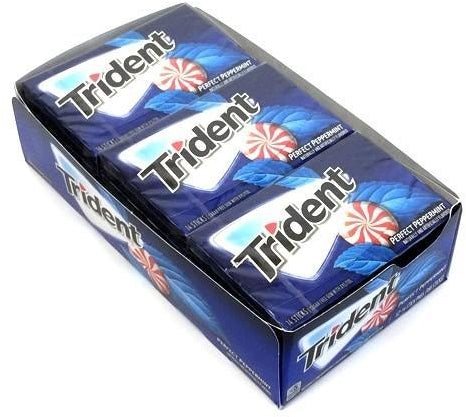 Trident Sugar Free Perfect Peppermint Gum, 12 ct