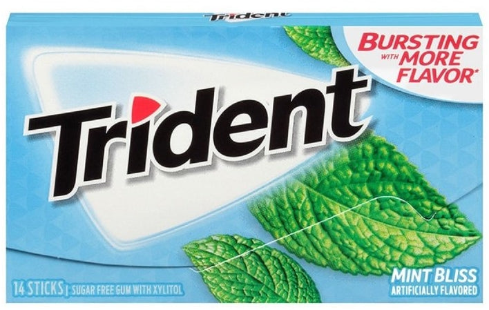 Trident Sugar Free Mint Bliss Gum, 12 ct