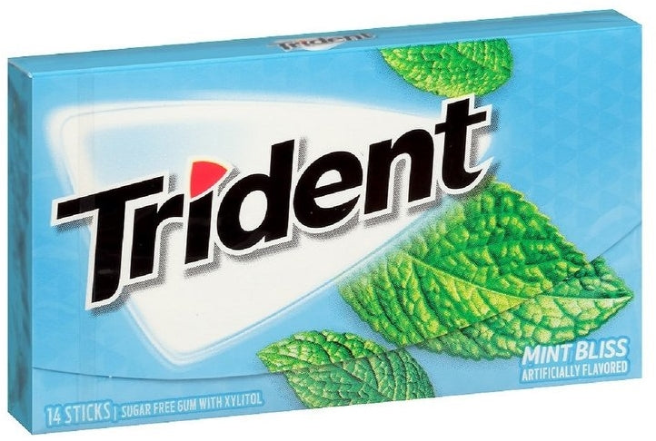 Trident Sugar Free Mint Bliss Gum, 12 ct