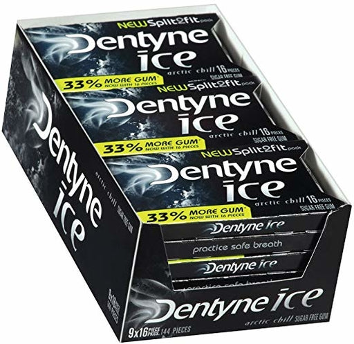 Dentyne Ice Sugar Free Peppermint Gum, 9 ct