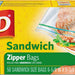 Glad Sandwich Zipper Bags , 50 ct