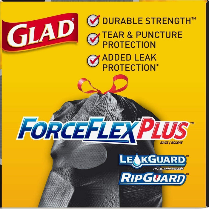 Glad Dual Defense Large Drawstrings Trash Bags, 35 Gallon, 25 ct