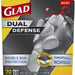 Glad Dual Defense Double Bag Protection Large Trash Drawstring Bags, 33 Gallons, 70 ct