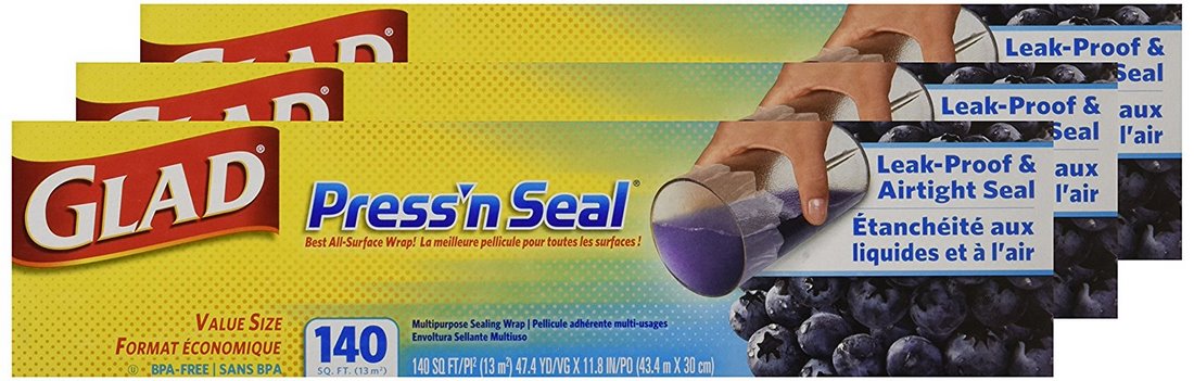 Glad Press'n Seal Sealing Wrap, 3 x 140 pc