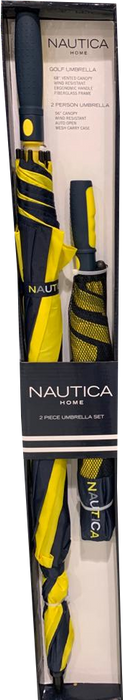 Nautica Home 2-Piece Umbrella Set, Yellow/Blue , 2 pcs