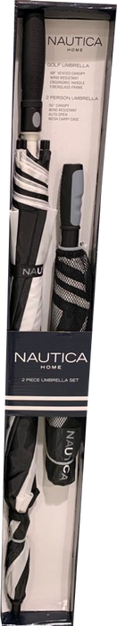 Nautica Home 2-Piece Umbrella Set, White/Black, 2 pcs