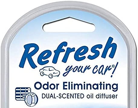 Refresh Your Car! Dual Scent Diffuser Odor Eliminating Car Air Freshner, Cool Breeze Scent , 0.23 oz