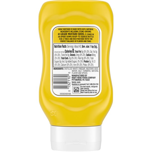 Hein 100% Yellow Mustard, 8 oz
